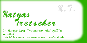 matyas tretscher business card